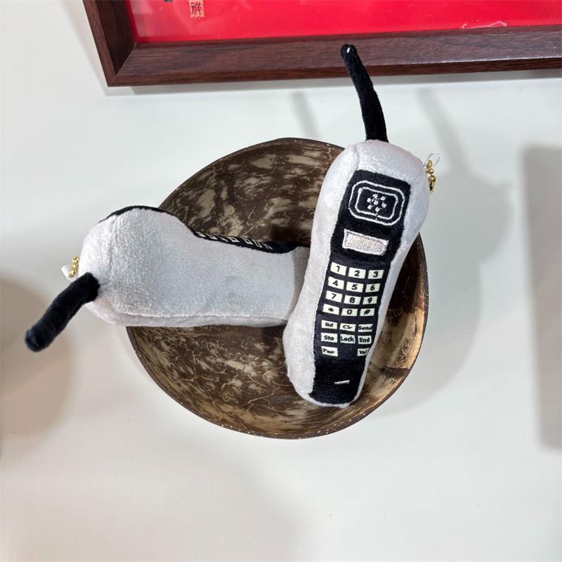 Cute Creative Simulation Mobile Phone Plush Doll Toy Keychain Pendant Girl Boy Backpack Charm Bag Ornaments Funny Birthday Gifts