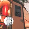 25.2 x 16.1in RV Door Window Sunshade, Water Proof Foldable Reflective Sunshade with Protecting Hook and   Fastener, Compatible with Most RVs Enha