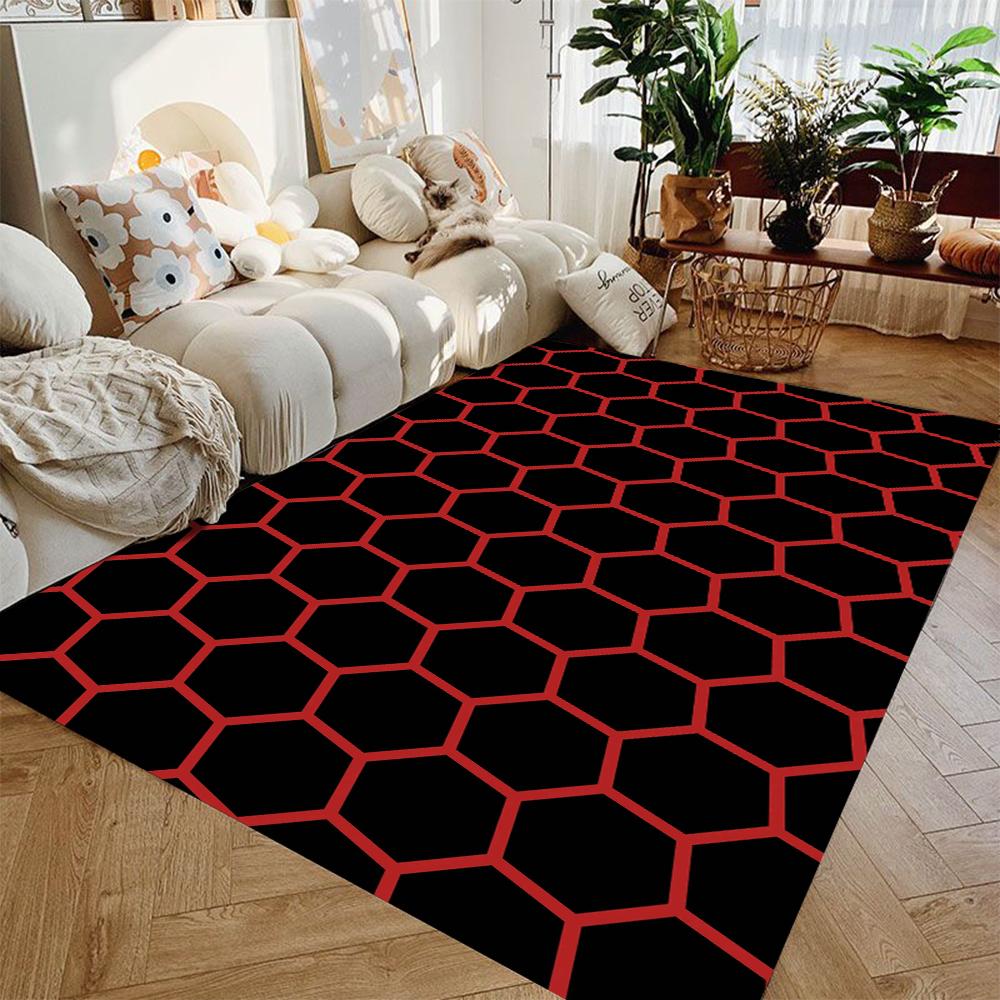 Black Geometric Kitchen Entrance Door Mat Rug Living Room Carpets Bedroom Decor Rugs Doormat Floormat Doormat Outdoor Rug