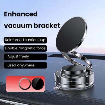 Magnetische Handyhalterung Vakuumsaugständer für Auto Fitnessstudio Küche Drehbar Faltbar Magnetischer Halter für Navigation Streaming