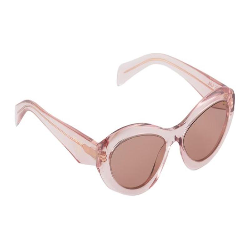 Prada Temple Logo Acetate Irregular Sunglasses Women's Pink
