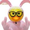 Middle Finger Duck Figurine Bunny Ears Duckling Statue Desktop Duck Ornament Easter Gift for Duck Lovers Office Decor