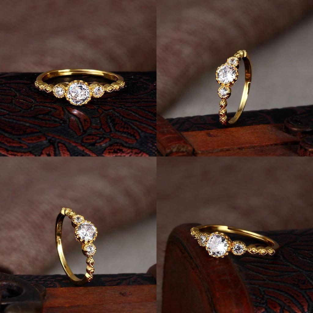 Chic Geometric Design Copper Ring With Sparkling Zircon For Stylish Women