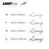 Lamy Aion Black Fountain Pen Modern Lightweight and Seamless Anodized Aluminum Stainless Steel Clip Steel Fine Point Includes Blue Ink Cartridge -