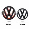 For VOLKSWAGEN VW 137mm ABS Car Front Grille Emblem & 110mm Rear Trunk Lid Badge For VW Volkswagen Golf 6 golf6 MK6 GTI 2010-201
