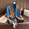 90X90Cm Women Design Horse Print Square Headscarf Popular Scarves Model Headbands Silk Scarf Hijab Wraps Bandana Shawl Tie Bag