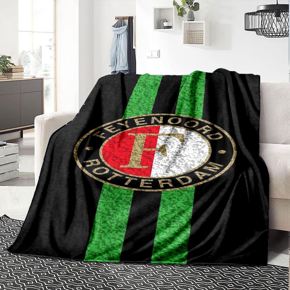 Feyenoord Print Flanelldecke Hohe Qualität Warm Bequem Decke für Alle Jahreszeiten Perfekt für Geschenke Heimdekoration