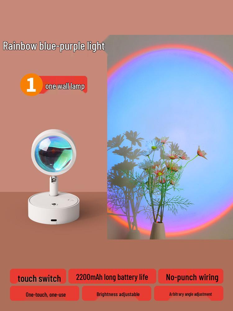 Wireless Rechargeable Wall Spotlight with Remote Control - Sunset Ambiance Lighting, Long Battery Life, No Wiring Needed