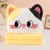 Cartoon Cat Plush Pillow Blanket With Soft Pp Cotton For Home Comfort And Giftgiving