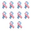 10ks Dámské brože Stužkové klopové odznaky Povědomí o rakovině prsu Odznak Pin Brož ve tvaru mašle pro ženy a dívky