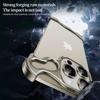 Randlose Hülle aus Aluminiumlegierung für iPhone 13 14 15 16 Pro Max Linsenschutz Bare Metal Stoßfeste Eckpolsterabdeckung