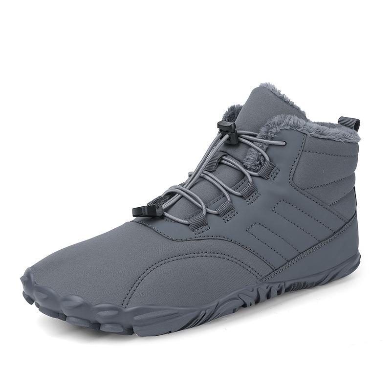 New Five-finger Outdoor Sports Cotton Shoes Men's and Women's Velvet Warm Boots Wear-resistant Snow Boots Winter Thickened Couple Shoes