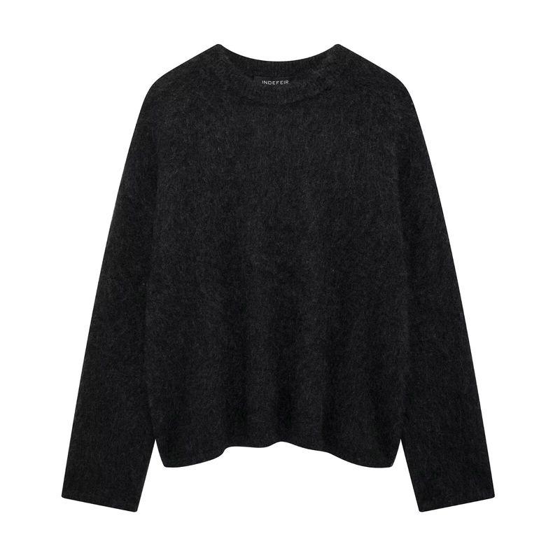 Kaslead New Arrival Women's Clothing Fashion Style Fashion Large Profile Mohair Blending Pullover 1242877