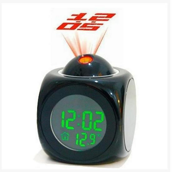 Multifunctional LED Projection Alarm Clock with English Voice Time Reporting for Bedroom