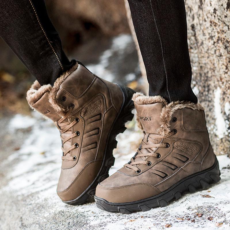 

Большие размеры импортные зимние ботинки для снега зимние бархатные утолщенные теплые мужские зимние ботинки для улицы резиновая подошва хлопковая обувь для мужчин 48