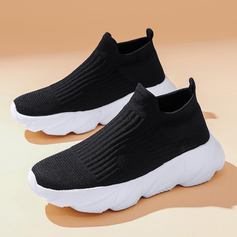 Fashion Fashion Platform Sports Shoes Men Red High Top Knit Casual Sneakers Women Lightweight Breathable Slip-on Men's Running Shoes