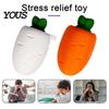 3D-gedrucktes Spielzeug Karotte Clicker Fidget Toy, Tragbare niedliche Form zum Drücken für Büro Schreibtisch Stressabbau Rückprall Dekompression für Schüler Kinder Erwachsene