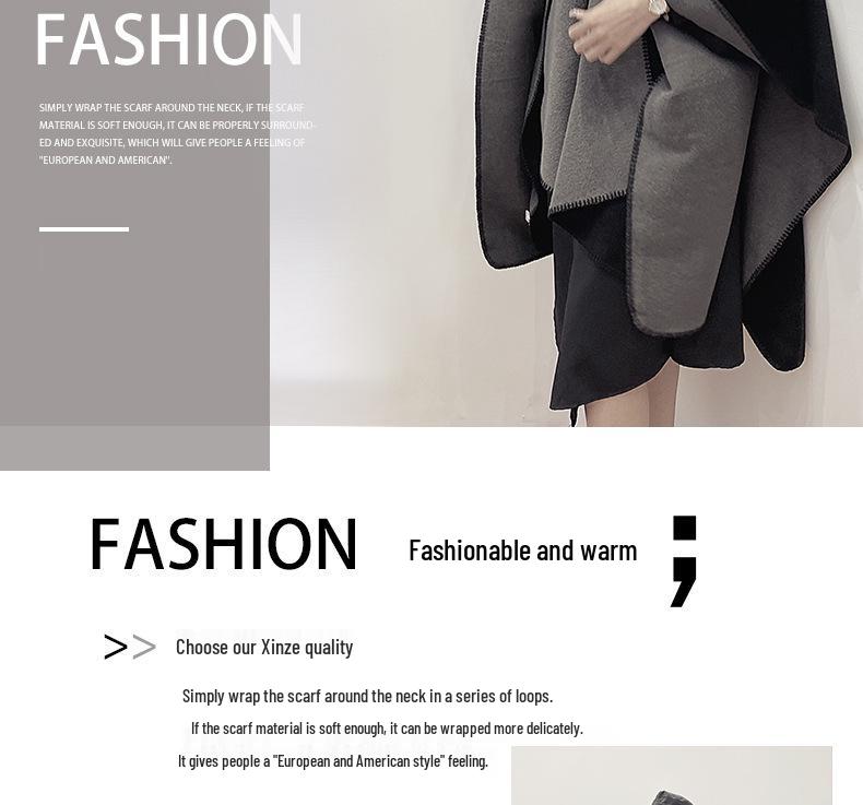 New Yunnan Ethnic Style Double-Sided Shawl: Versatile Warm Cloak Scarf for Women