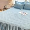 Solid Anti Slip Cotton Bed Skirt Modern Minimalist Fitted Sheets Bed Covers Large Skirt Skin Friendly Bedspread