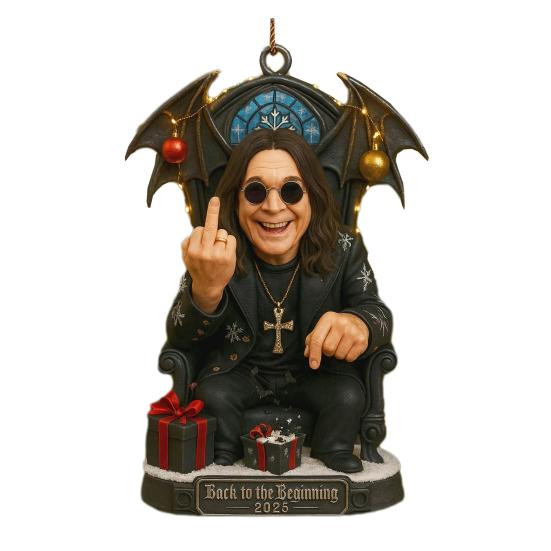 Rock Singer Decoration 2D Acrylic Hanging Ornament Cartoon Dark Style Rock Star Decoration for Christmas Tree Car Door Window Wall