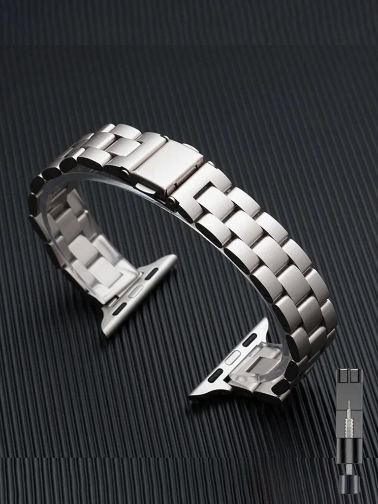 1Pc Thin Replacement Band Compatible with iWatch Ultra SE Series 11 10 9 8 7 6 5 4 3 2 1 Stainless Steel Metal Wristband Women Men