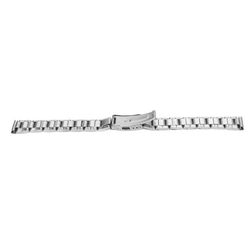 Sxhlseller Stainless Steel Watch Band, Adjustable Length, Double Button Quick Release Metal Watch Strap (12mm)