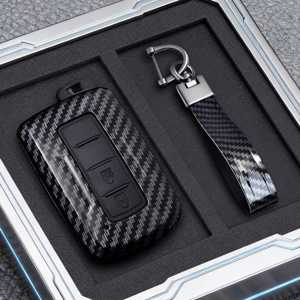 Abs Carbon Auto Key Fob Cover Case Fit For Toyota Corolla Camry Rav4 Highlander Auris Chr Avalon Land Cruiser Auto Accessories