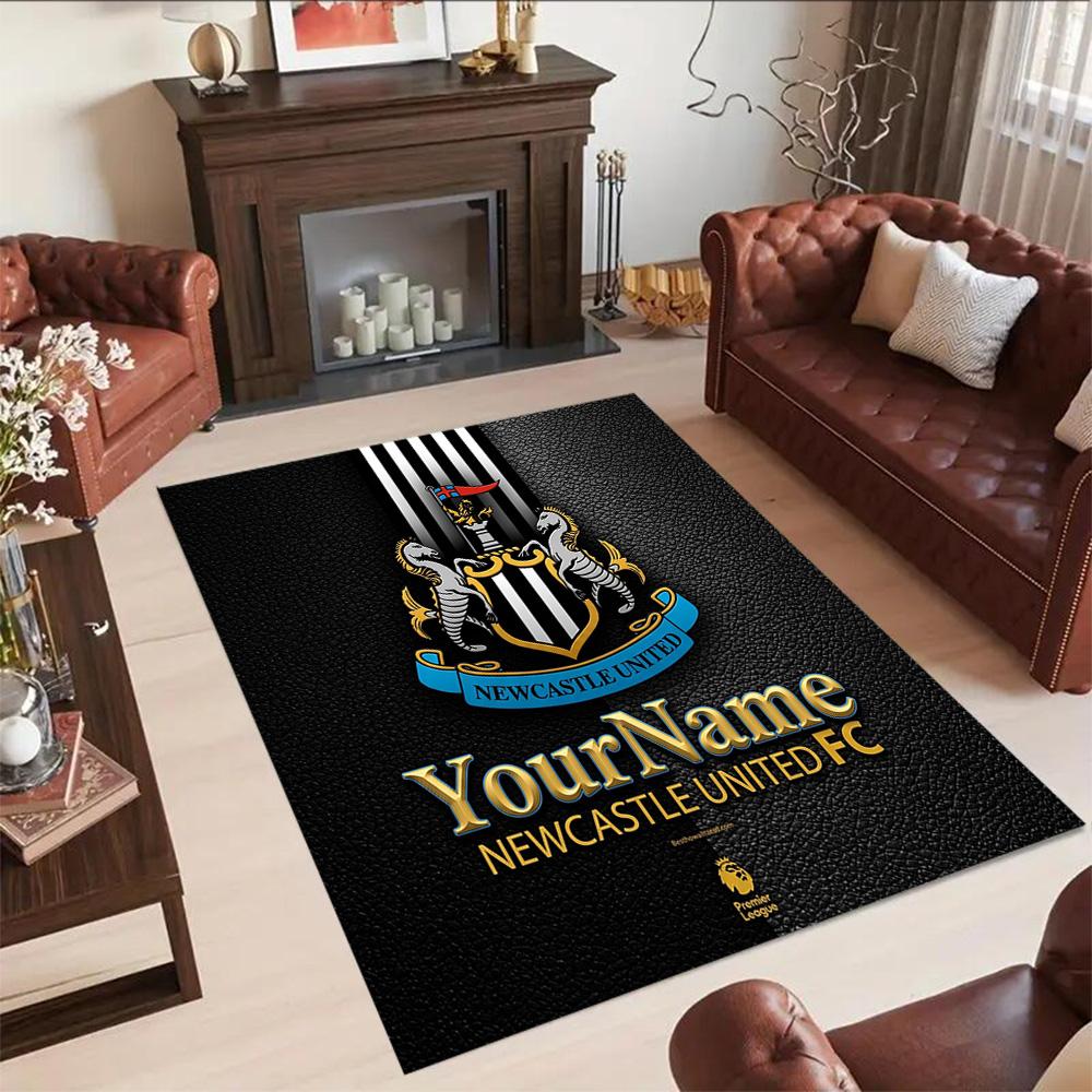 Newcastle 10 Customizable Name Carpet Design for Game Room Entryway Dormitory Living Rooms Anti-slip Rug Decorate Offices