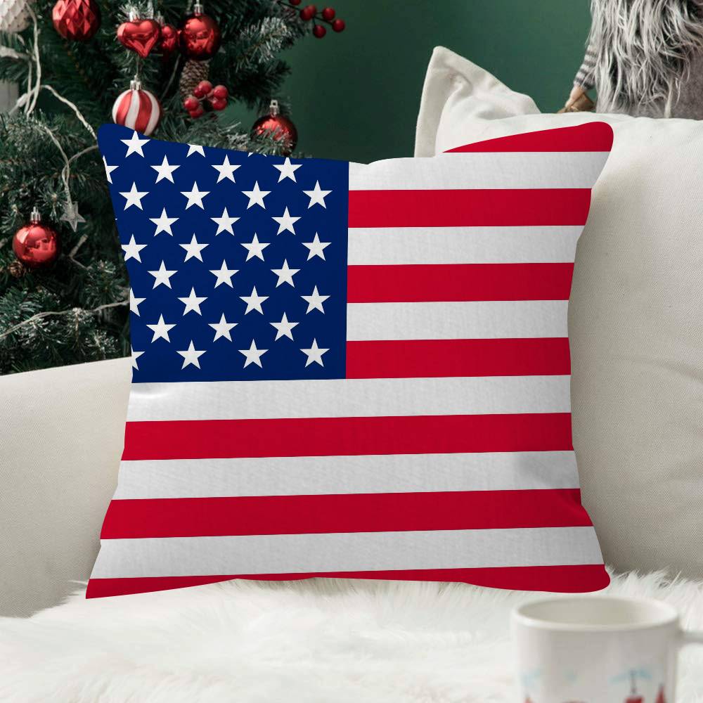 American Pillow Cover Soft Decorative Throw Pillow Case Xcm Couch Home Decor for Living Room Sofa Party Gift