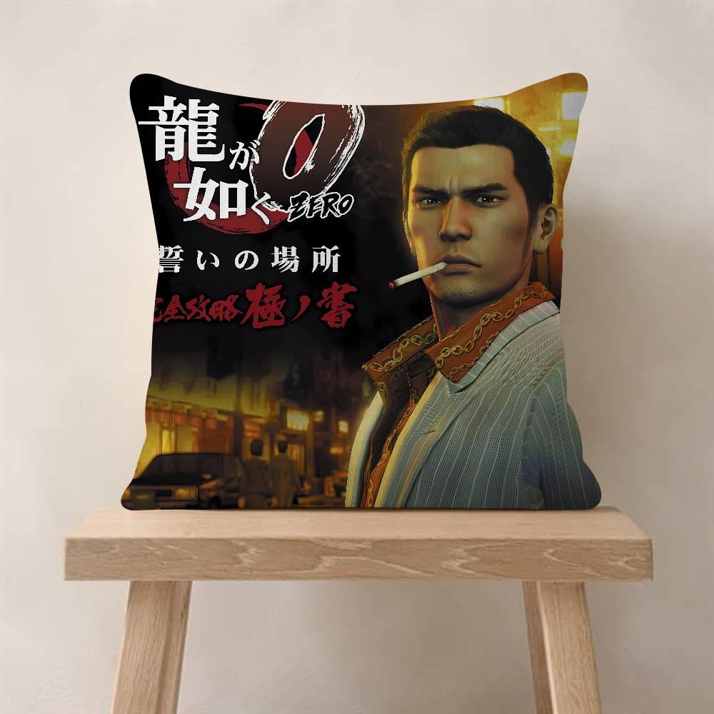Game Y-Yakuza Anime Pillow Case Fashion Square Pillowcase Bedroom Sofa Room Ins Decoration Leisure