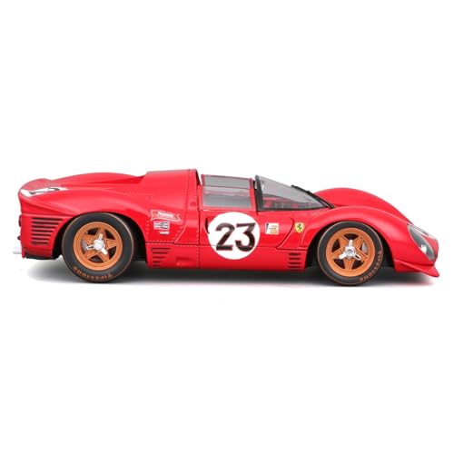 Bburago 1/24 Scale Ferrari 330 P4 Daytona Red / Diecast Model Car, Finished Model 18-26310