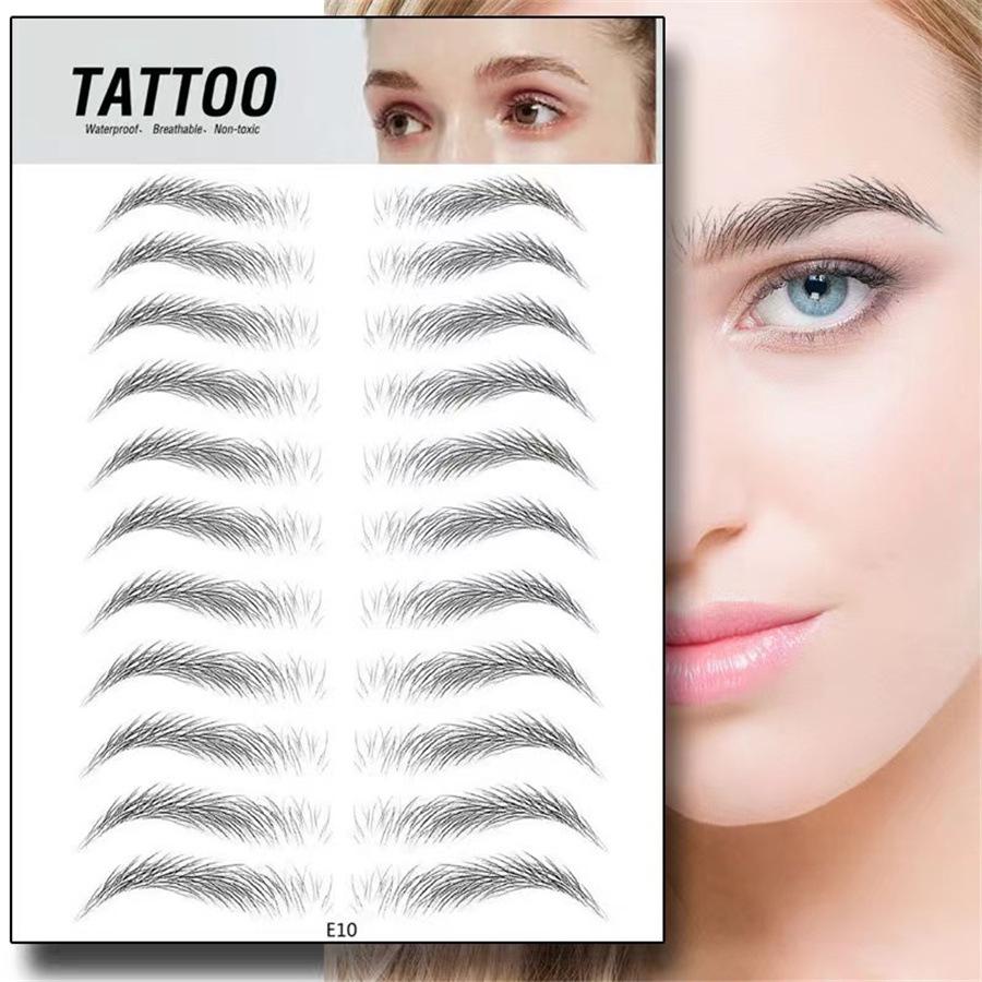 3D Semi-Permanent Waterproof Embroidered Eyebrow Tattoo Stickers for Beginners