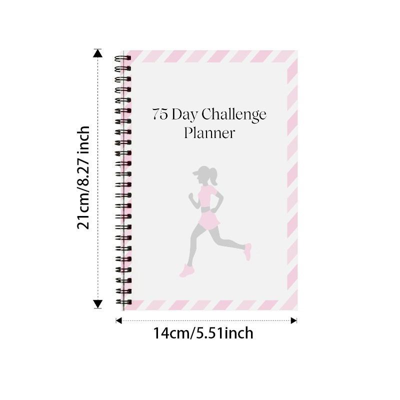 75-Day Fitness Challenge Planner Ultimate Fitness & Weight Loss Tracker Spiral-Bound Workout Log For Health & Wellness
