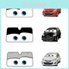 Auto-Windschutzscheiben-Sonnenschutz aus Aluminiumfolie mit Cartoon-Motiv und großen Augen