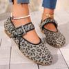 Fashion Women Flats Leopard Print Comfortable Loafers Round Toe Flat Shoes for Women Ballet Mary Jane Shoes for Women Zapatos De Mujer