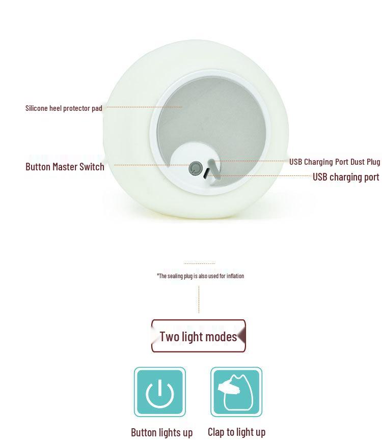 Seven-Color Silicone Cat Lamp: Cute Cartoon Pet Night Light with Warm Atmosphere Glow