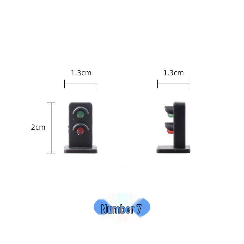 Самодельный миниатюрный светофор: Красный и Зеленый Железнодорожный Песочный Пейзаж