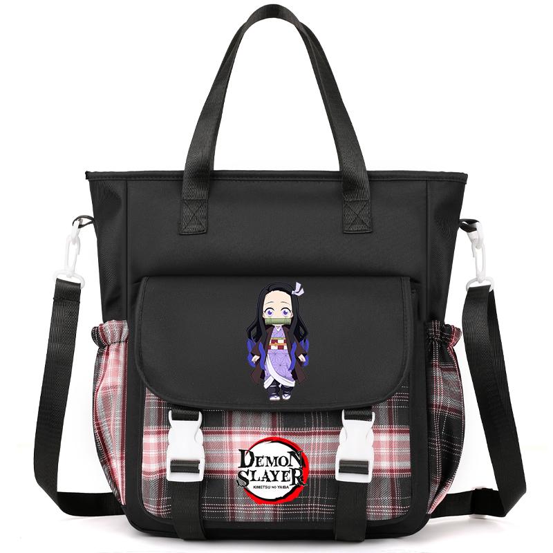 Demon Slayer Tote Bag Crossbody Bag Carrying Bag Shoulder Bag for Teenager Girl Boy Back To School Bag Men Women Leisure Travel Bag Mochila