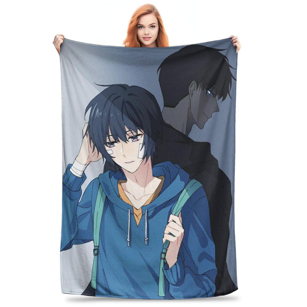 Anime Solo Leveling Decke Leichte Flanell Sofa Überwurfdecke für Zuhause Schlafzimmer Outdoor Decken Bettdecke Steppdecke