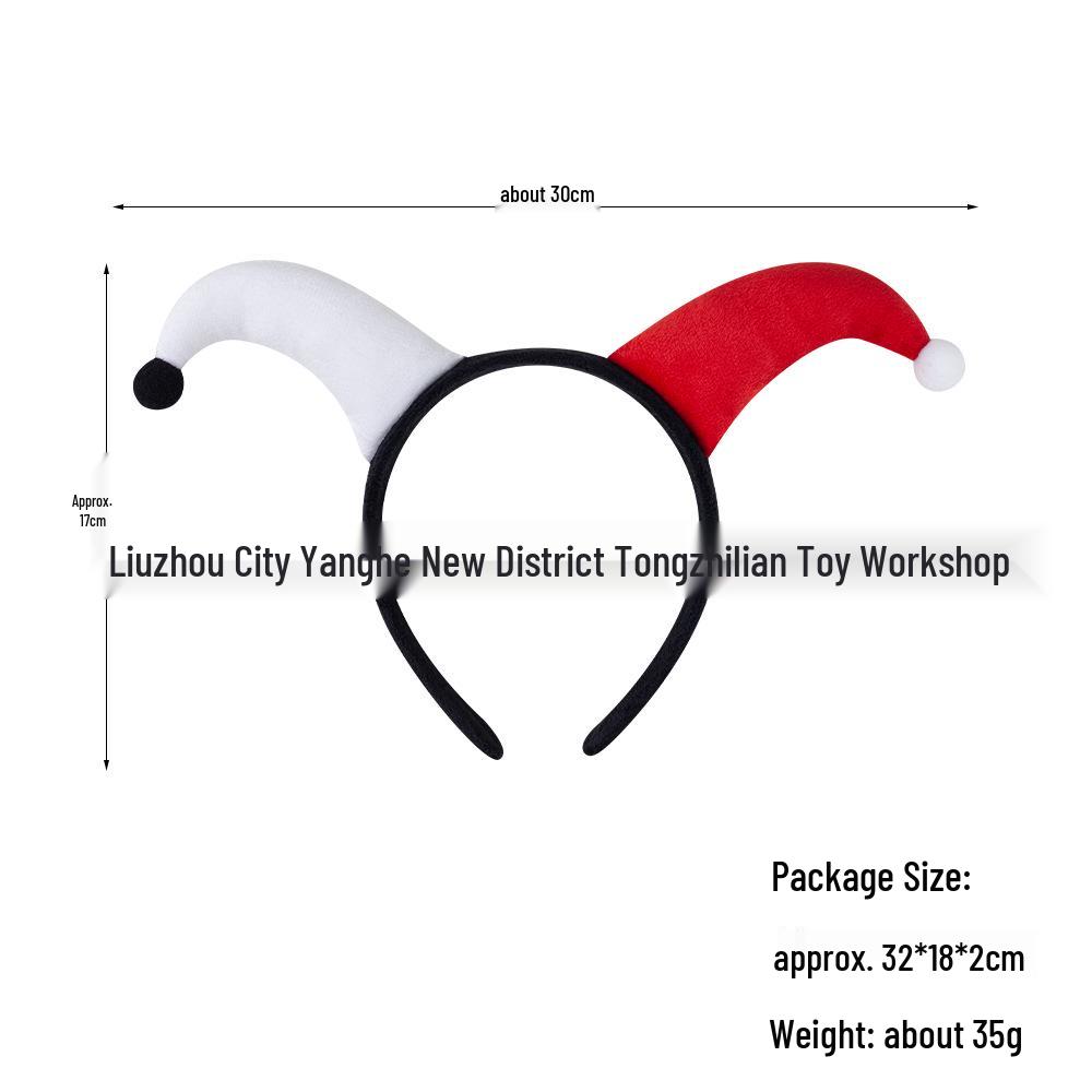 Halloweenová kreslená klaunská čelenka pro dospělé a děti - Párty doplněk pro převleky