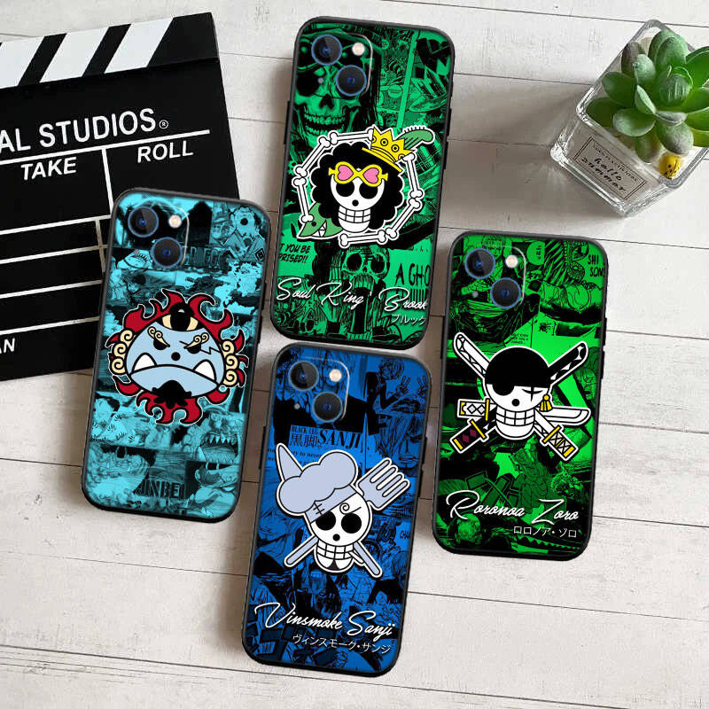 MH118 One Piece LOGO Telefoonhoesje voor iPhone 7 8 11 12 13 14 15 16 17 16E XS Pro Max XR X SE Air