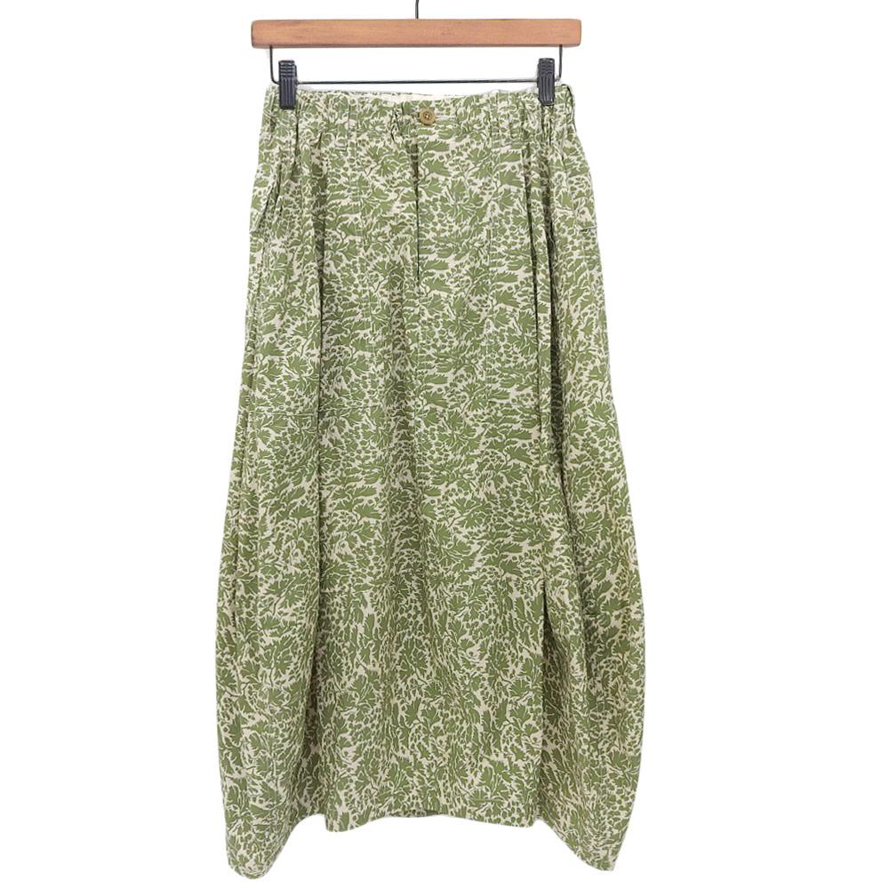 HAVERSACK Good Condition HAVERSACK Cotton Leaf Camouflage Print Long Skirt for Women, Green, 0 662403 Skirt 0 greenUsed
