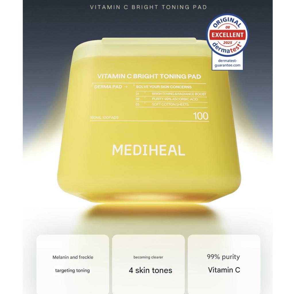 Mediheal Vitamin Bright Toning Pad 100ea + Refill 100ea