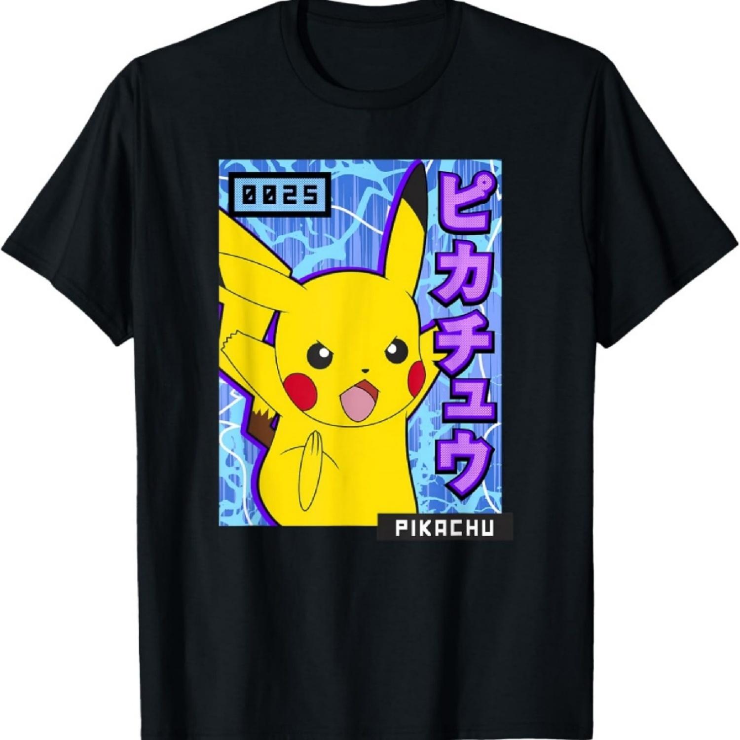 

Pokémon 0025 Pikachu Kanji Electric Action Poster T-Shirt XXXXXL різнокольоровий