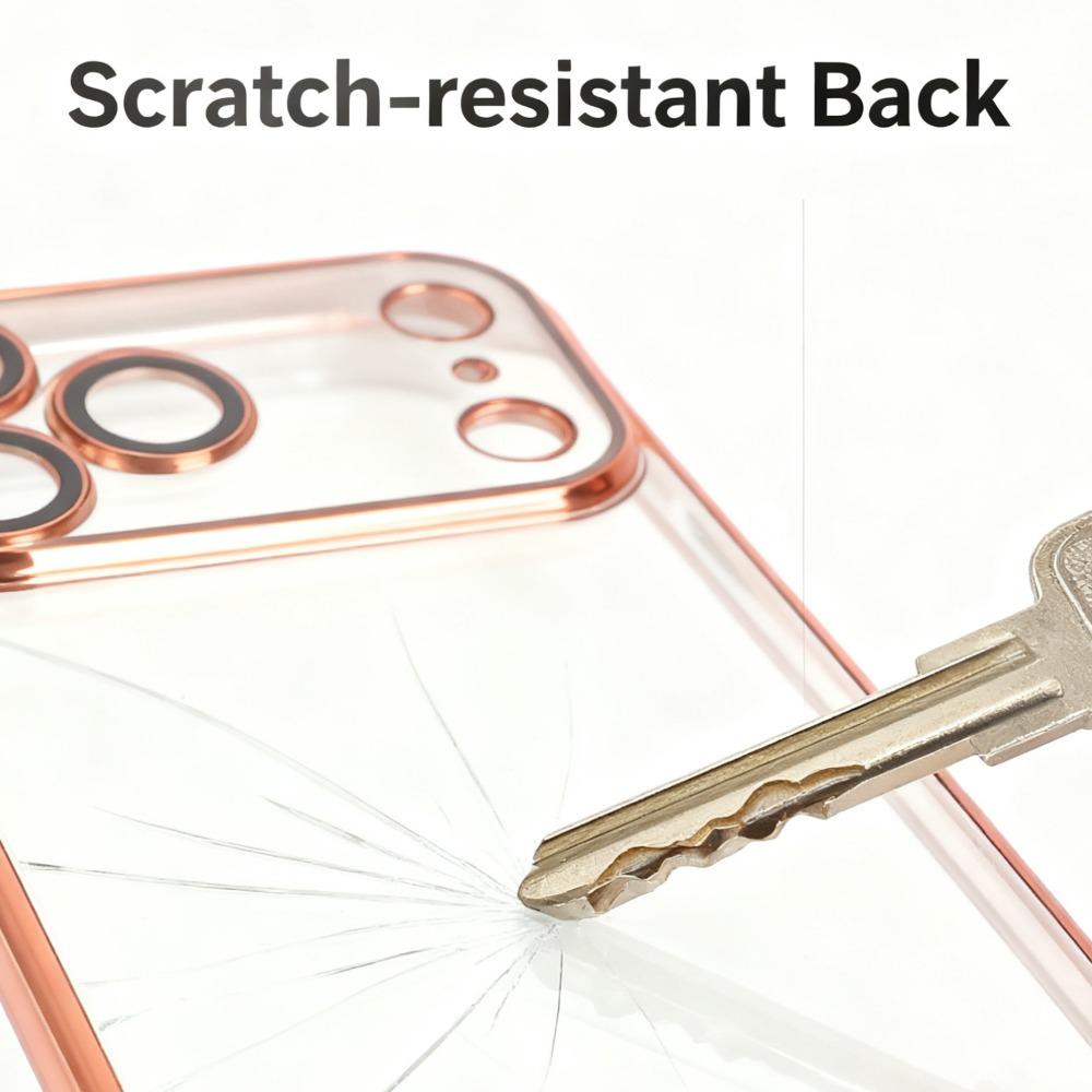 Ultra Slim Transparent Case for IPhone 17 Pro Max Matte Hard Plating PC All-round Camera Film Shockproof Shell for IPhone 17Air