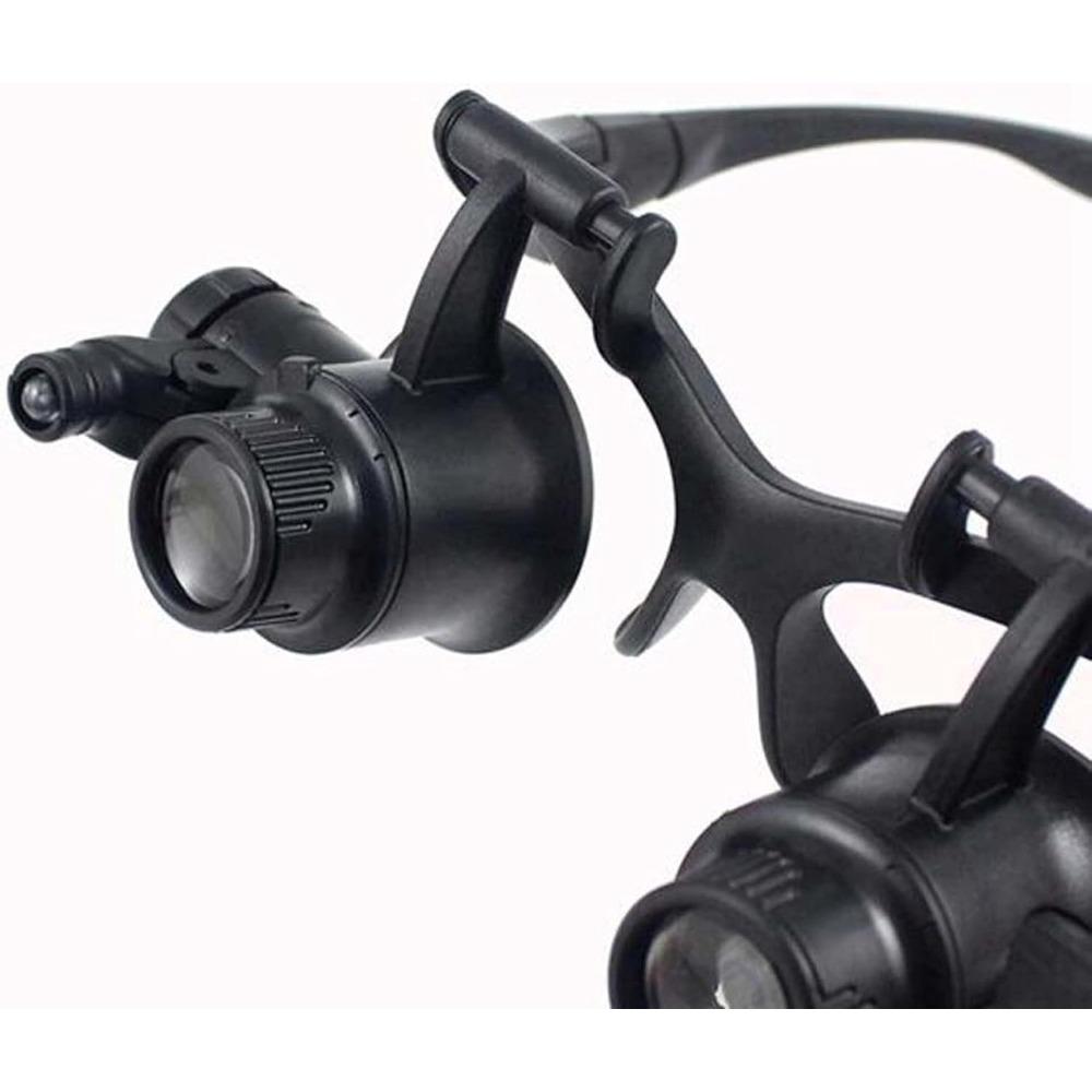 5x/15x/20x/25x Binocular Magnifying Lens, Wearable Magnifying Glass with LED Light Illumination, Magnifying Glass Tool Set.