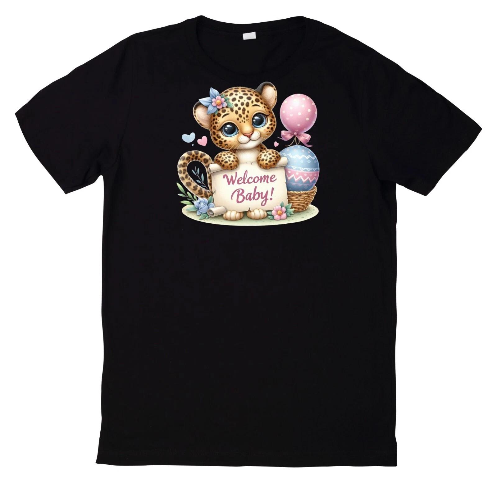 T-Shirt Willkommen Baby Lustiges Motiv Babyparty Baumwolle M