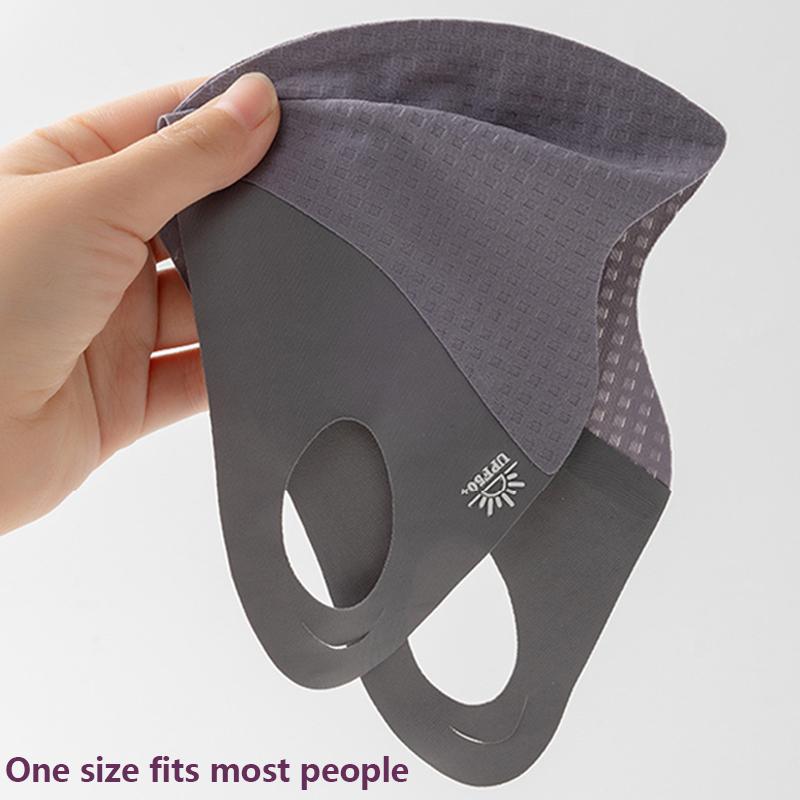 Anti-Uv Upf50+ Ultrathin Ice Silk Sunscreen Mask Face Veil Summer Outdoor Riding Hiking Face Mask Breathable Unisex Protection