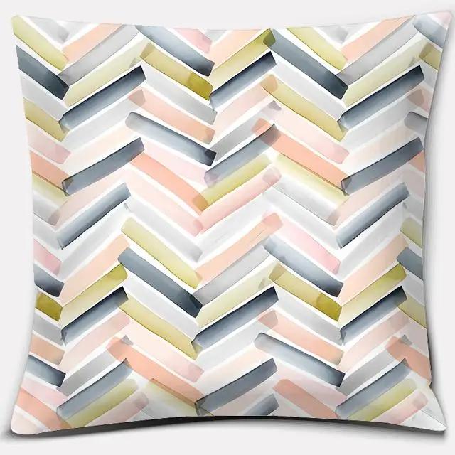 Geometrische Figur Polyester Kissenbezug Kissenbezug Auto Heim Ornamente Sofa Bett Dekoration