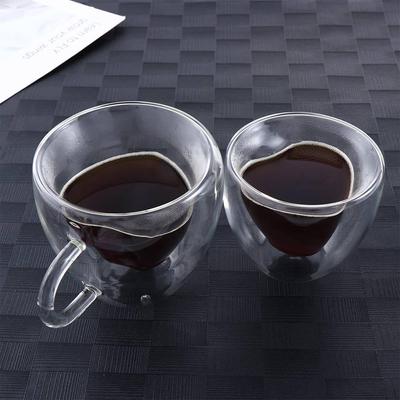 Drinkware Glass Cup for Juice Milk Kitchen Dinking Glasses Tea Cup Insulated Glass Cup Coffee Mug